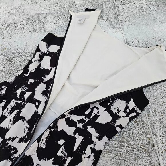 H&M Women Dress Black/White Sleeve Less Knee Length Dress Size 6US - Picture 6 of 10